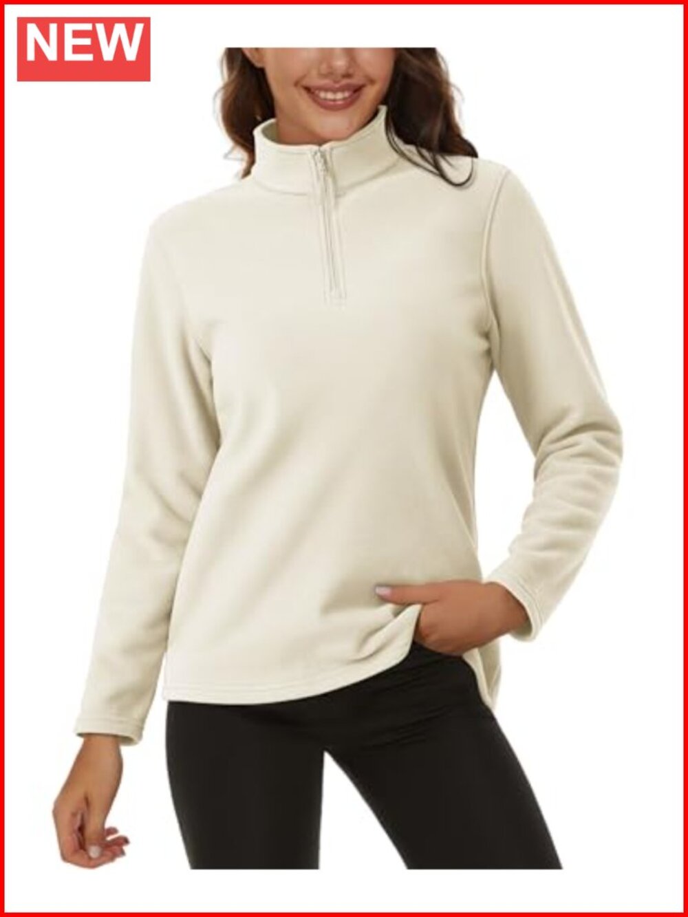Women's Quarter Zip Polar Fleece Pullover Sweatshirt Lightweight Stand Collar